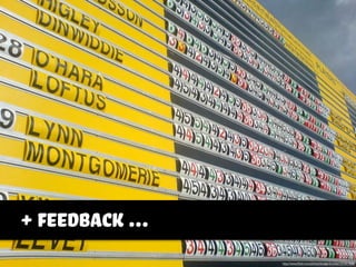 + Feedback ...
http://www.ﬂickr.com/photos/bodgerbrooks/1315419080
 