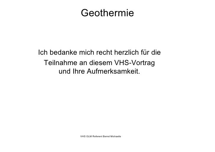 Vortrag Geothermie Vhs Bm