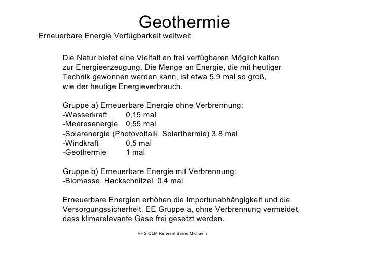 Vortrag Geothermie Vhs Bm