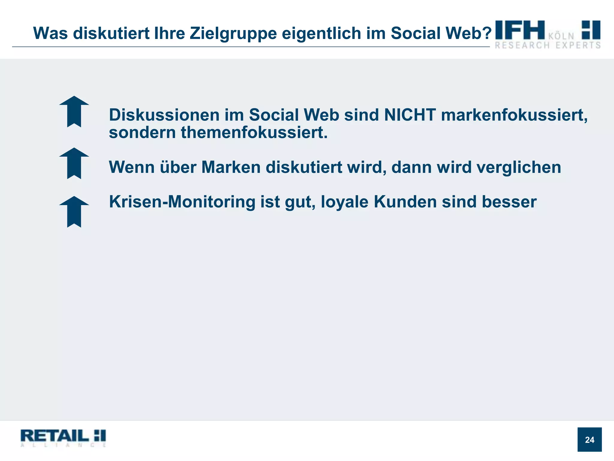 Serviceoptimierung mit Social Media„Das ist der Kundenservice der Telekom. Wenn es wirklich jemand von der Telekom mit der Verbesserung ernst nehmen würde, würde er anordnen, dieses Forum systematisch auszuwerten. Hier fände die Abteilung Kundenservice jede Menge Hinweise und Anhaltspunkte für Veränderungen!“http://foren.t-online.de/foren/read/service/service/kundencenter-festnetz-internet-tv/kundencenter-seit-wochen-anschluss-tarif-nicht-nutzbar,154,6618461,page=2.html#msg-7068393