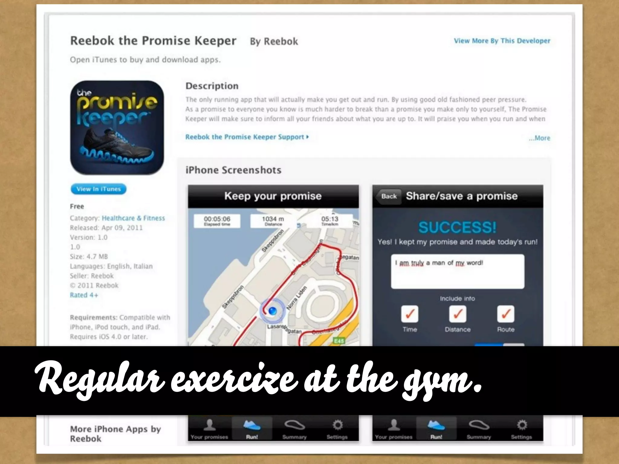 Regular exercize at the gym.
 