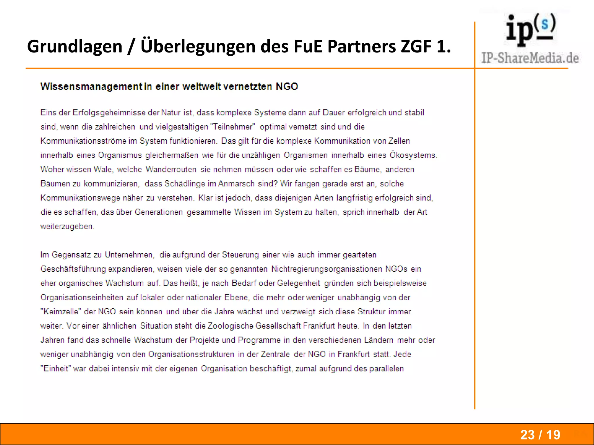 Umsetzung / Neue Serviceleistungen, Werkzeuge20 / 25All dies als Module geplant, zusammengestellt, konfiguriert und im Betrieb unterstützt vom „Information Facilities ManagerInn“,  vom “Informationsgärtner der neuen Generation“, der seine neuen Märkte und Rollen gefunden hat. Somit trägt Sie oder Er nicht nur wesentlich zur Stärkung der Wettbewerbsposition seiner internen oder externen Auftraggeber bei, sondern wird auch  wieder in der Gesamtwertschöpfungskette, der Leistungserbringung - besser, stärker sichtbar und gefragt. 