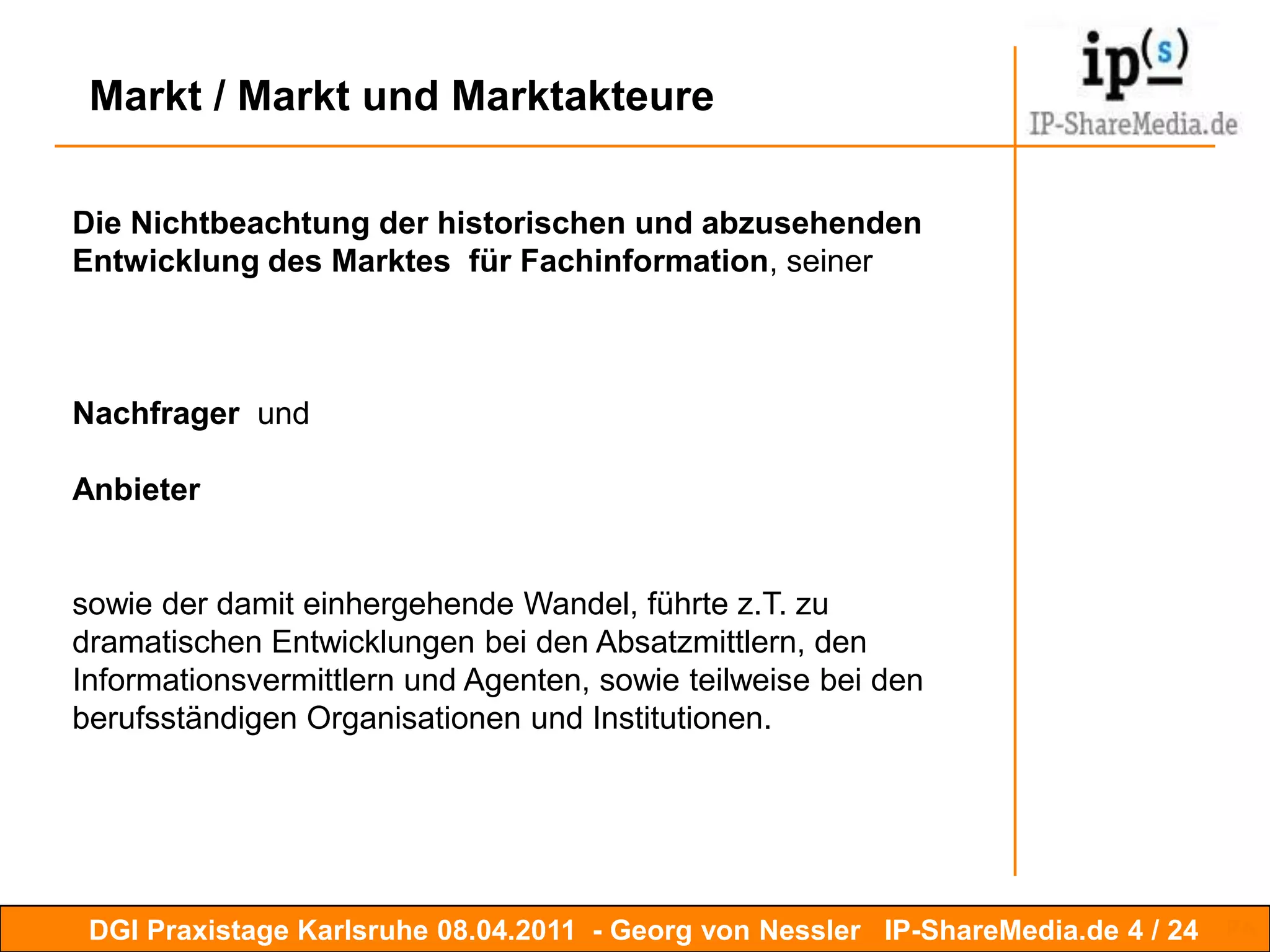  Markt / Segmentierung