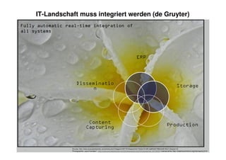 IT-Landschaft muss integriert werden (de Gruyter)




Kongress Deutsche Fachpresse                                Seite 41
25.05.2011, E. F.Heinold
 