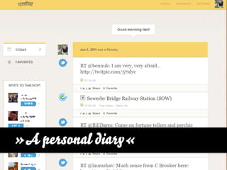 »A personal diary«
 