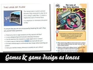 Games & game design as lenses
 