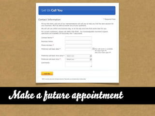Make a future appointment
 