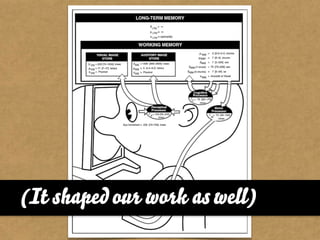 (It shaped our work as well)
 