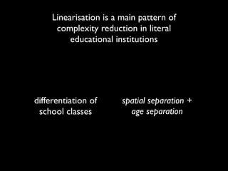 Linearisation is a main pattern of
      complexity reduction in literal
          educational institutions




differenti...