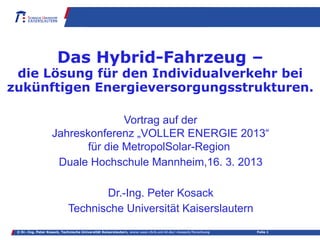 Vortrag Kosack - Forum 10 - Mobilität - VOLLER ENERGIE 2013