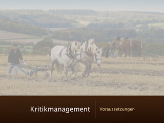 Kritikmanagement   Voraussetzungen
 