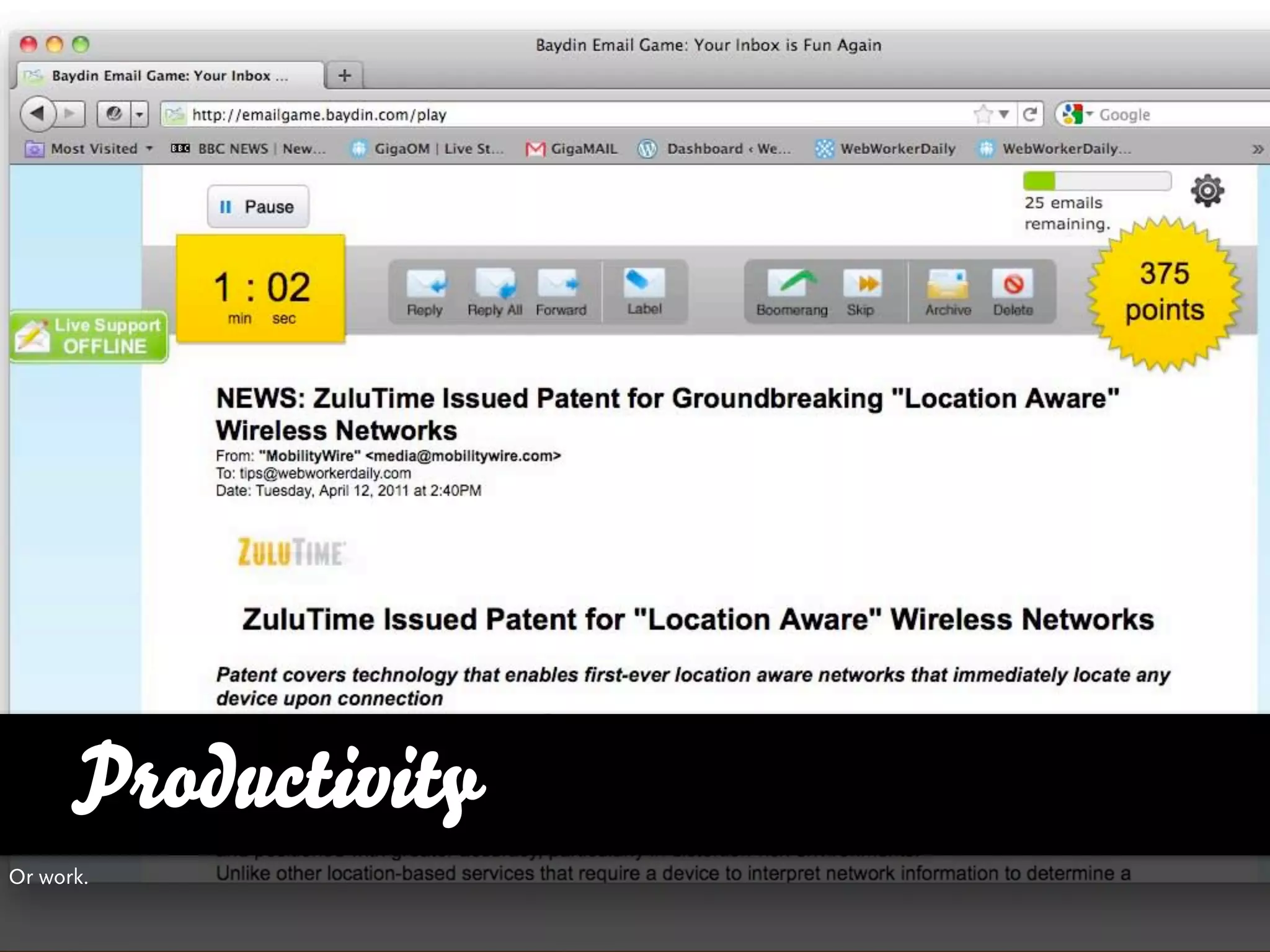 Productivity
Or work.
 