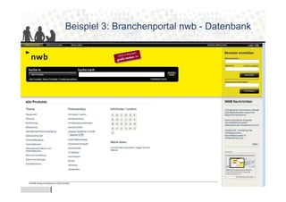 Beispiel 3: Branchenportal nwb - Datenbank
16
 