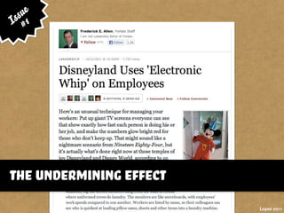 Lopez 2011
the undermining effect
Issue
#1
 