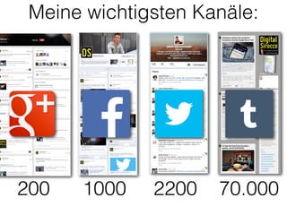 Meine wichtigsten Kanäle:
200 1000 2200 70.000
 