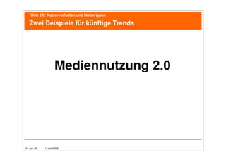 Vortrag Nutzerverhalten und Nutzertypen