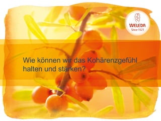 Wie können wir das Kohärenzgefühl
halten und stärken?
 