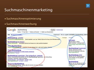 Suchmaschinenmarketing

• Suchmaschinenoptimierung

• Suchmaschinenwerbung
 