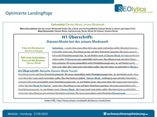 Optimierte LandingPage




 Mediale - Hamburg 17.09.2010
 