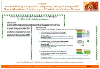 Vortrag 'Service Providing Management - Versprechen, Konzept & Ertragsmodell' - 2015-03-19 V01.04.00