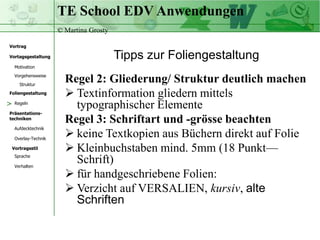 Tips zur Foliengestaltung