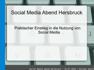 Social Media Abend Hersbruck ,[object Object]