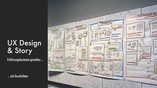 UX Design
& Story
Erfahrungskontexte gestalten …
… mit Geschichten
 