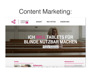 Content Marketing: 
 