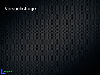 Versuchsfrage
 