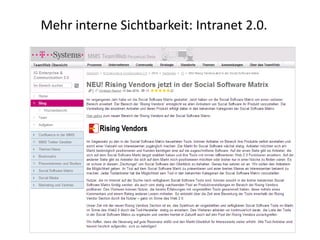 Mehr interne Sichtbarkeit: Intranet 2.0.
 
