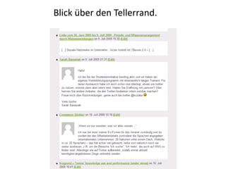 Blick über den Tellerrand.
 