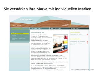 Sie verstärken ihre Marke mit individuellen Marken.




                                      http://www.omnisophie.com/
 