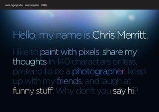 web-typografie martin hahn 2010
 