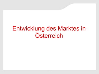 Entwicklung des Marktes in
        Österreich
 