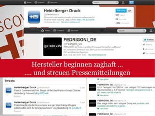 Hersteller beginnen zaghaft …
…. und streuen Pressemitteilungen
 