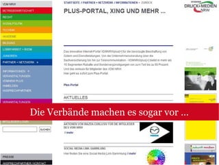 Die Verbände machen es sogar vor …
 