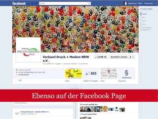 Ebenso auf der Facebook Page
 