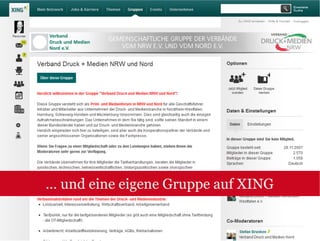 … und eine eigene Gruppe auf XING
 