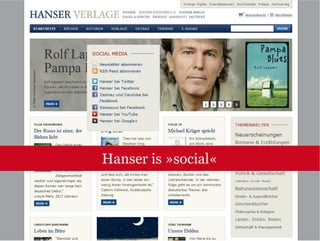 Hanser is »social«
 