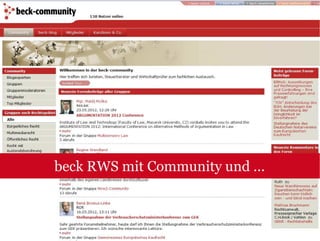 beck RWS mit Community und …
 