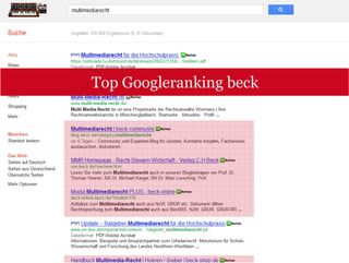 Top Googleranking beck
 