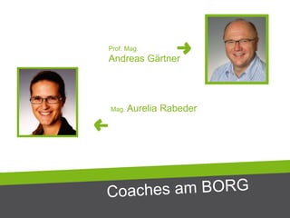 Mag. Aurelia Rabeder
Prof. Mag.
Andreas Gärtner
 