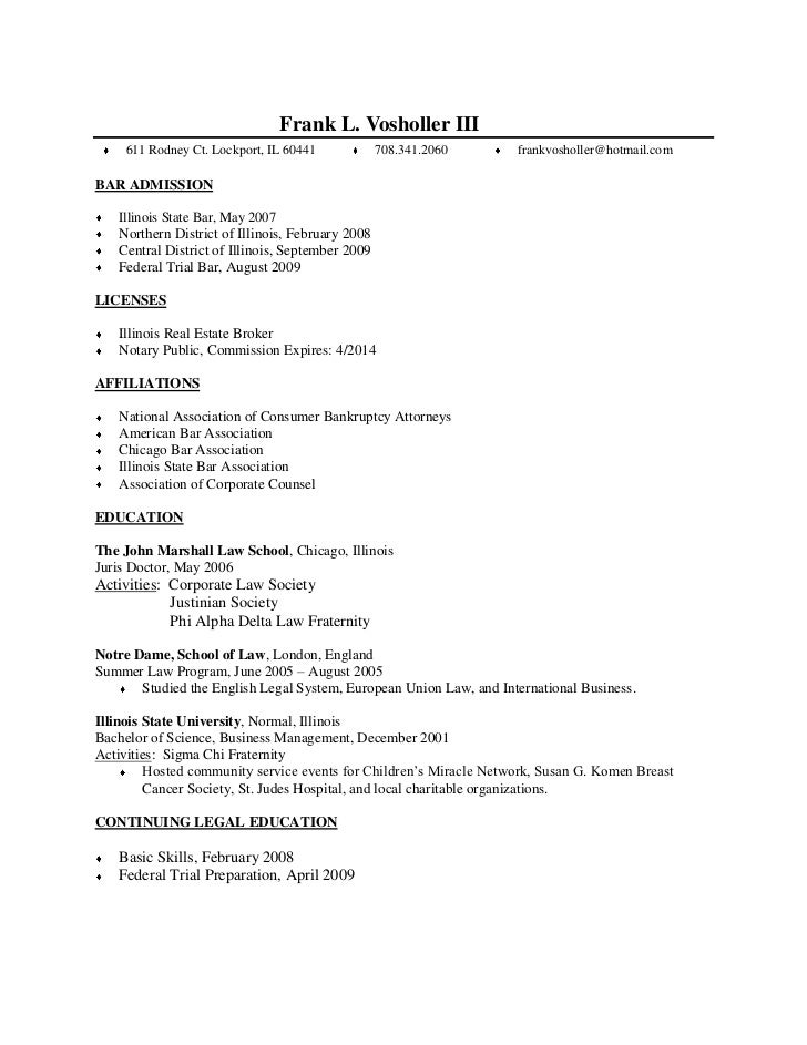Patent bar admission resume