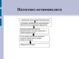 Патогенез остиомиелита
 