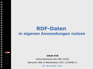 RDF-Daten in eigenen Anwendungen nutzen