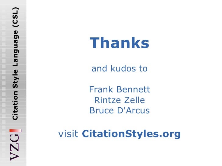 Quick introduction to the Citation Style Language (CSL)