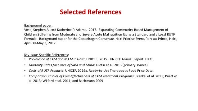 Background paper:
Vosti, Stephen A. and Katherine P. Adams. 2017. Expanding Community-Based Management of
Children Sufferi...