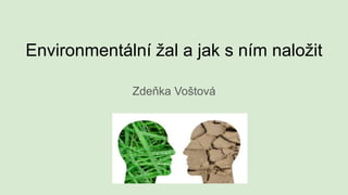 Environmentální žal a jak s ním naložit
Zdeňka Voštová
 