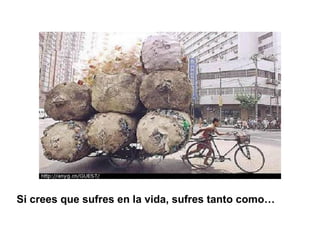 Si crees que sufres en la vida, sufres tanto como…
 