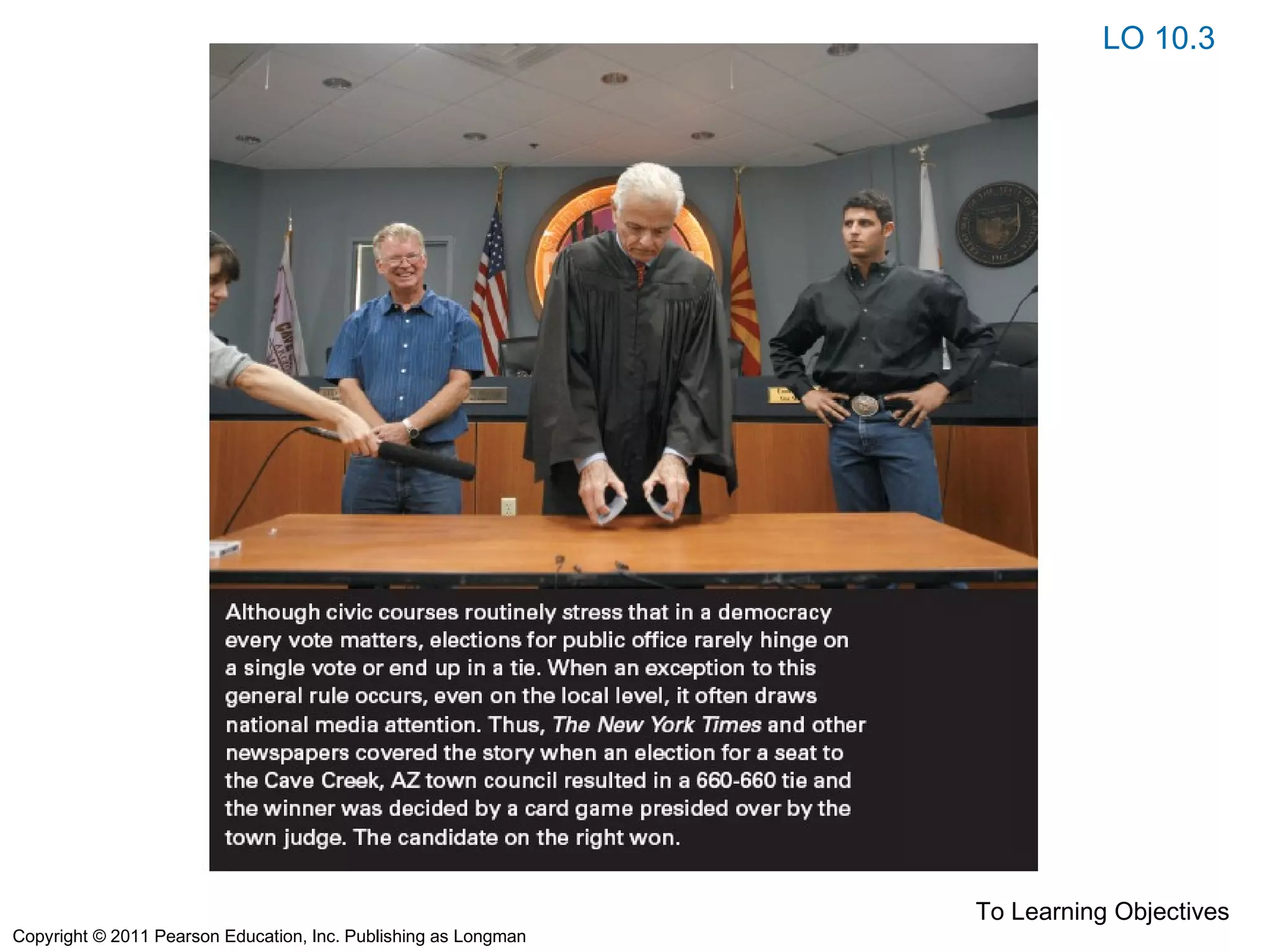 To Learning Objectives
Copyright © 2011 Pearson Education, Inc. Publishing as Longman
LO 10.3
 